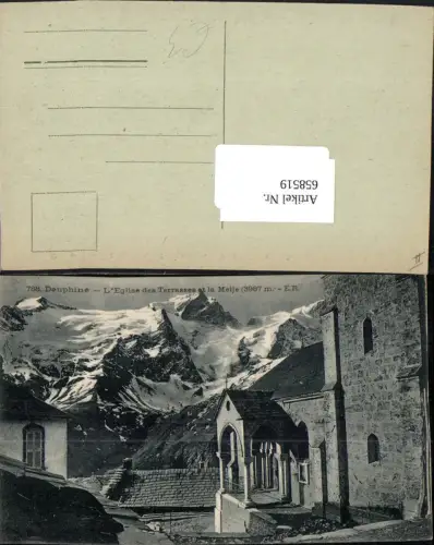 658519,Dauphine L Eglise des Terrasses et la Meije France