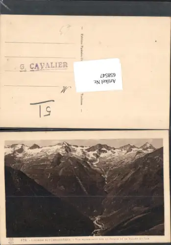 658547,Luchon Superbagneres Vue Plongeante sur le Cirque et la Vallee du Lys France