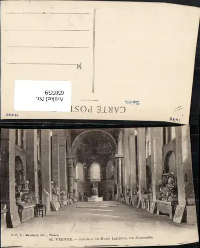 658559,Vienne Interieur du Musee Lapidaire vue d ensemble France