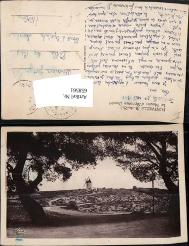 658561,Fontvieille B.-du.-Rh. Le Moulin d Alphonse Daudet Windmühle France