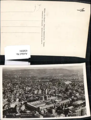 658591,Fliegeraufnahme Vichy Vue Panoramique prise en avion France