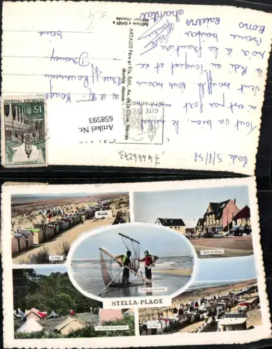 658593,Mehrbild Ak Stella-Plage Hotel des Dunes La Plage Strand Strandleben France