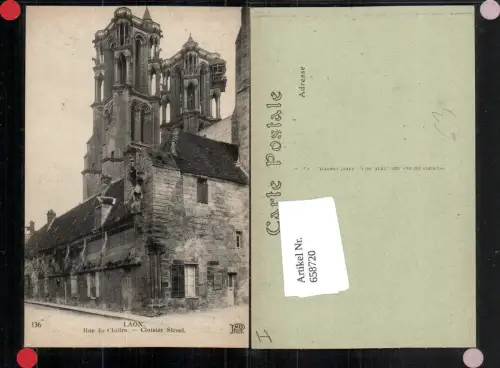 658720,Laon Rue du Cloitre Cloister Street France