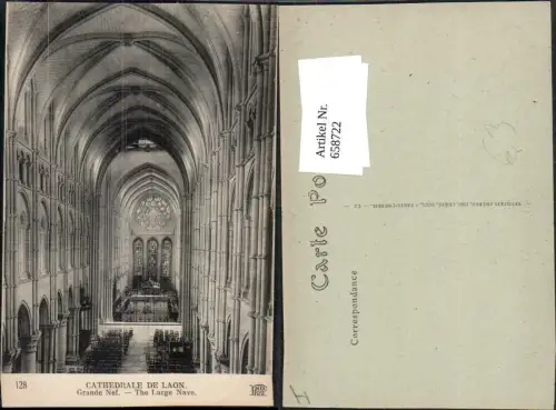 658722,Cathedrale de Laon Grande Nef The Large Nave Kathedrale France