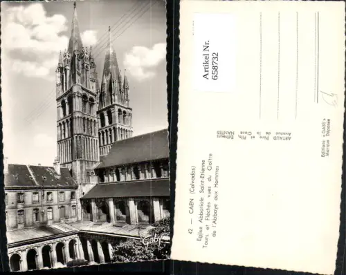 658732,Foto Ak Caen Calvados Eglise Abbatiale Saint-Etienne France