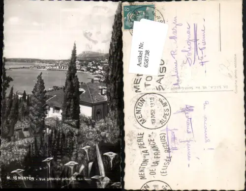 658738,Menton Vue generale prise du Caravan France