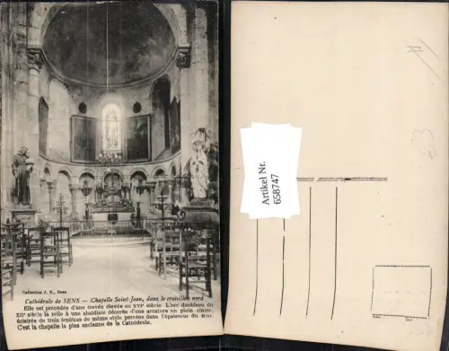 658747,Cathedrale de Sens Chapelle Saint-Jean dans le croisillon nord France