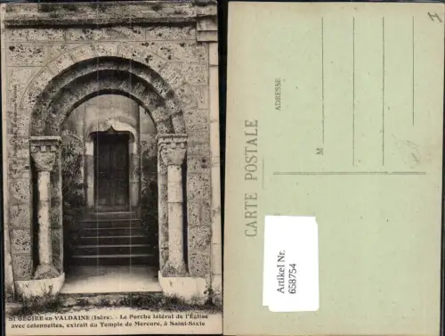 658754,St Geoire-en-Valdaine Isere Le Porche lateral de l Eglise France