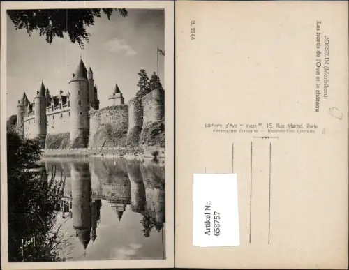 658757,Josselin Morbihan Les bords de l Oust et le chateau France