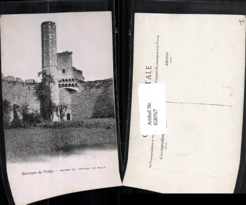 658767,Environs de Vichy Ruines du Chateau de Billy France