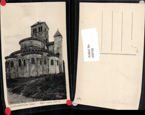 658768,Chatel-Montagne Allier Eglise romane France