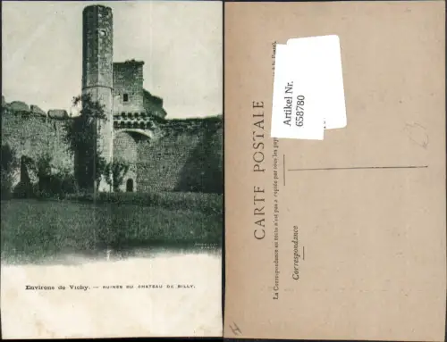 658780,Environs de Vichy Ruines du Chateau de Billy Schloss France