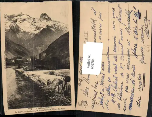 658784,Le Valgaudemar Le Mont Olan la Severaisse et le Village du Roux France