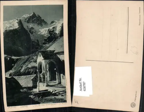 658787,Dauphine Oisans L Eglsie des Terrasses et la Meije France