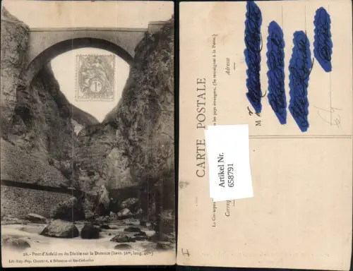 658791,Pont d Asfeld ou du Diable sur la Durance Brücke France