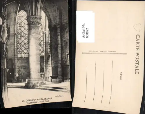 658822,Cathedrale de Chartres Deambulatoire Cote Nord France