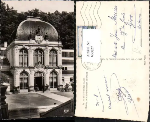 658827,Foto Ak St-Honore-les-Bains L Entree de l Etablissement Thermal France