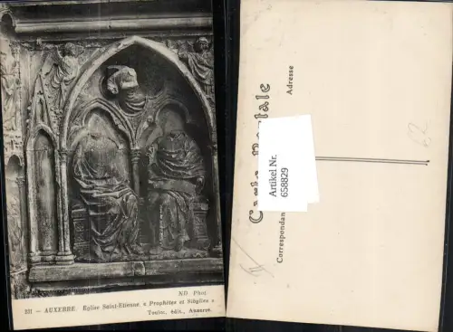 658829,Auxerre Eglise Saint-Etienne Prophetes et Sibylles France