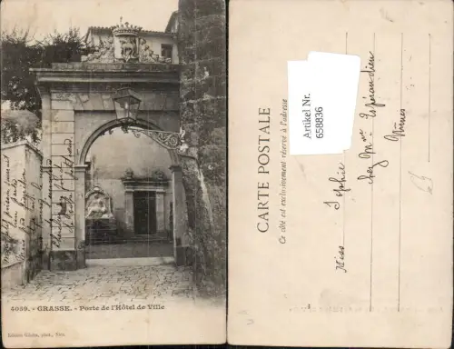 658836,Grasse Porte de l Hotel de Ville France
