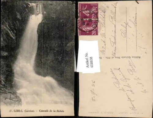 658838,Gimel Correze Cascade de la Redole Wasserfall France