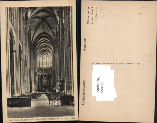 658871,Cathedrale de Clermont-Ferrand La Nef France