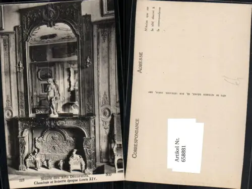 658881,Musee des Arts Decoratifs Cheminee et boiserie epoque Louis XIV France