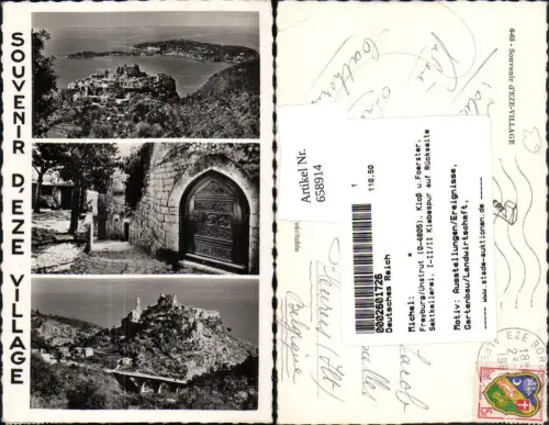 658914,Mehrbild Ak Souvenir d Eze-Village France