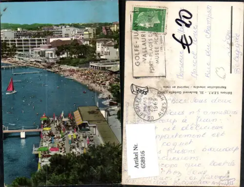 658916,Cote d Azur Juan-les-Pins Les plages France