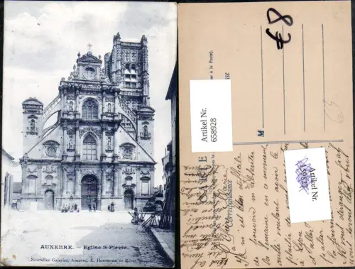 658928,Auxerre Eglise S-Pierre Kirche France