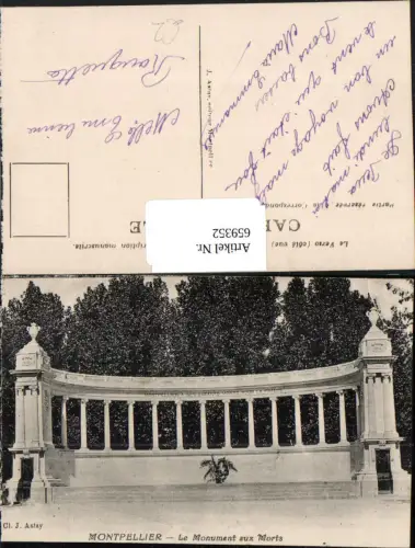 659352,Montpellier Le Monument aux Morts France