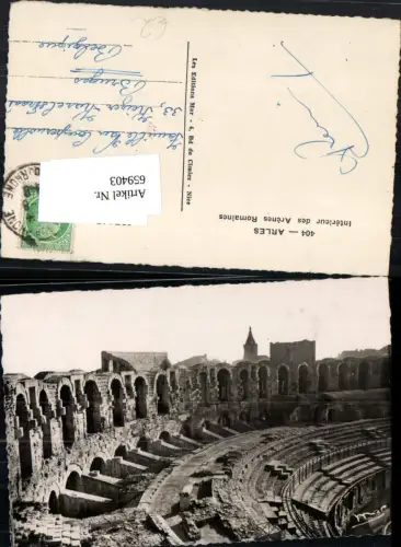 659403,Foto Ak Arles Interieur des Arenes Romaines France