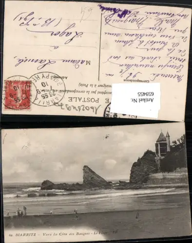 659455,Biarritz Vers la Cote des Basques La Plage Strand Strandleben France
