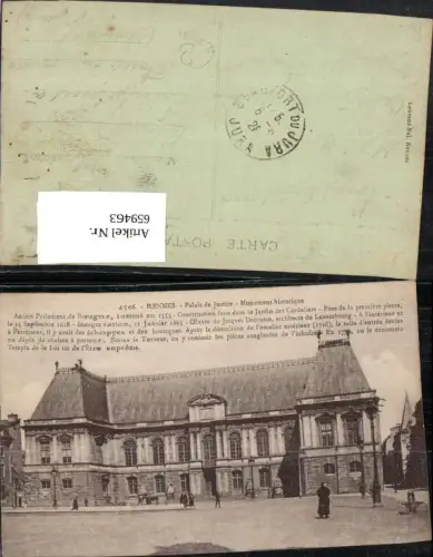 659463,Rennes Palais de Justice Monument historique France