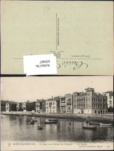 659467,Saint-Jean-de-Luz Le Quai et la Maison d l Infante Boote France