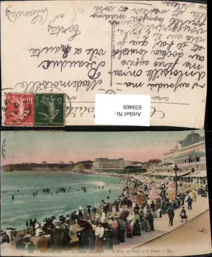 659469,Biarritz Le Casino Municipal L Hotel du Palais et le Phare Strandleben France