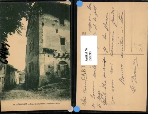 659690,Perouges Rue des Rondes Maison Cazin France
