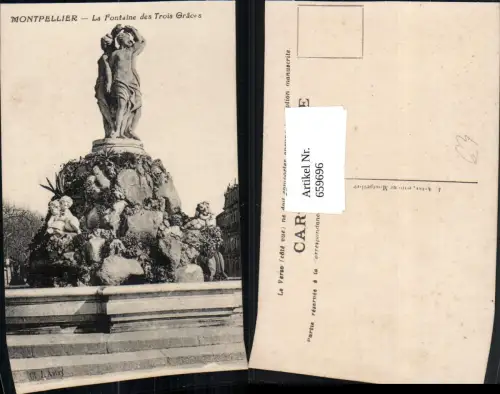 659696,Montpellier La Fontaine des Trois Graces Brunnen France
