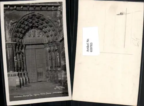 659703,Etampes Portail de l Eglise Notre-Dame Kirche France