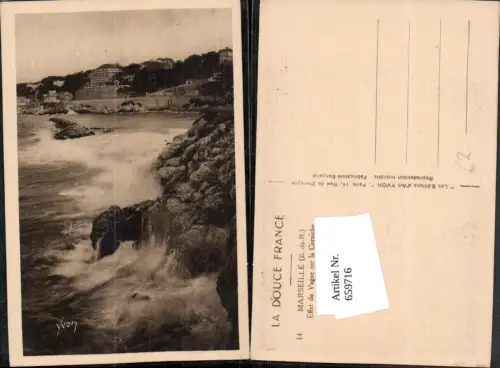 659716,Marseille Effet de Vague sur la Corniche Küste Brandung France