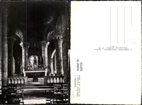 659720,Poitiers Vienne Notre-Dame la Grande Le Choeur et le Maitre-Autel France