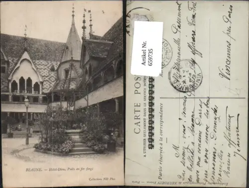 659735,Beaune Hotel-Dieu Puits en fer forge Brunnen France