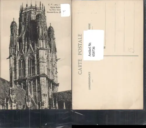 659736,Rouen Eglise Saint-Ouen La Tour Couronnee France