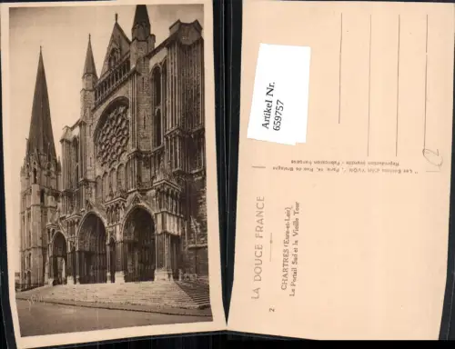 659757,Chartres Eure-et-Loir Le Portail Sud et la Vieille Tour France