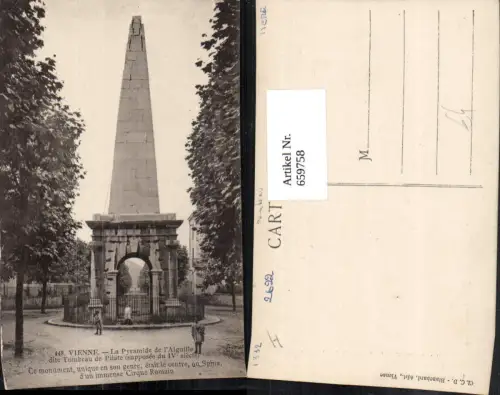 659758,Vienne La Pyramide de l Aiguille dite Tombeau de Pilate France
