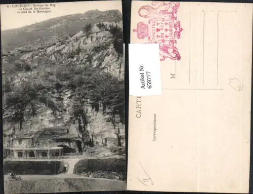 659777,Lourdes Grottes du Roy Le Chalet des Grottes au pied de la Montagne France