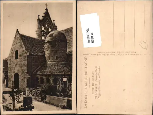 659834,Cote de Granit Tregastel Cotes-du-Nord L Eglise et l Ossuaire France
