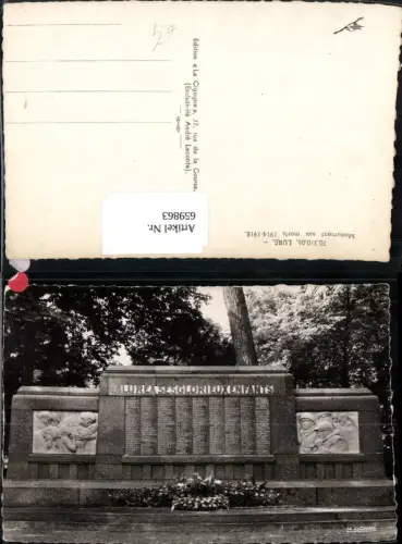 659863,Lure Monument aux morts 1914-1918 WW1 France