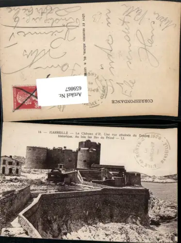 659867,Marseille Le Chateau d If Une vue generale du Donjon historique France