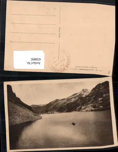 659895,Lac d Artouste Barrage et Maison de Garde Talsperre Ruderboot France