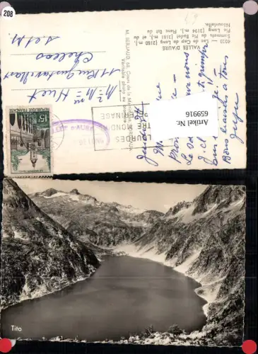 659916,Vallee d Aure Lac de Cap de Long Sommets du Pic Badet France